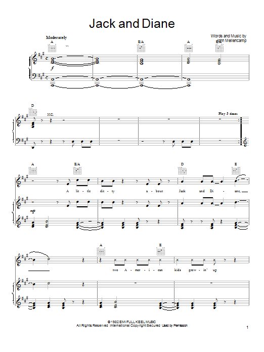 jack and diane music