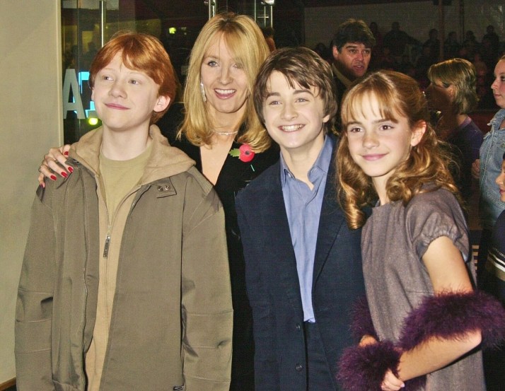 Harry Potter stars with JK Rowling