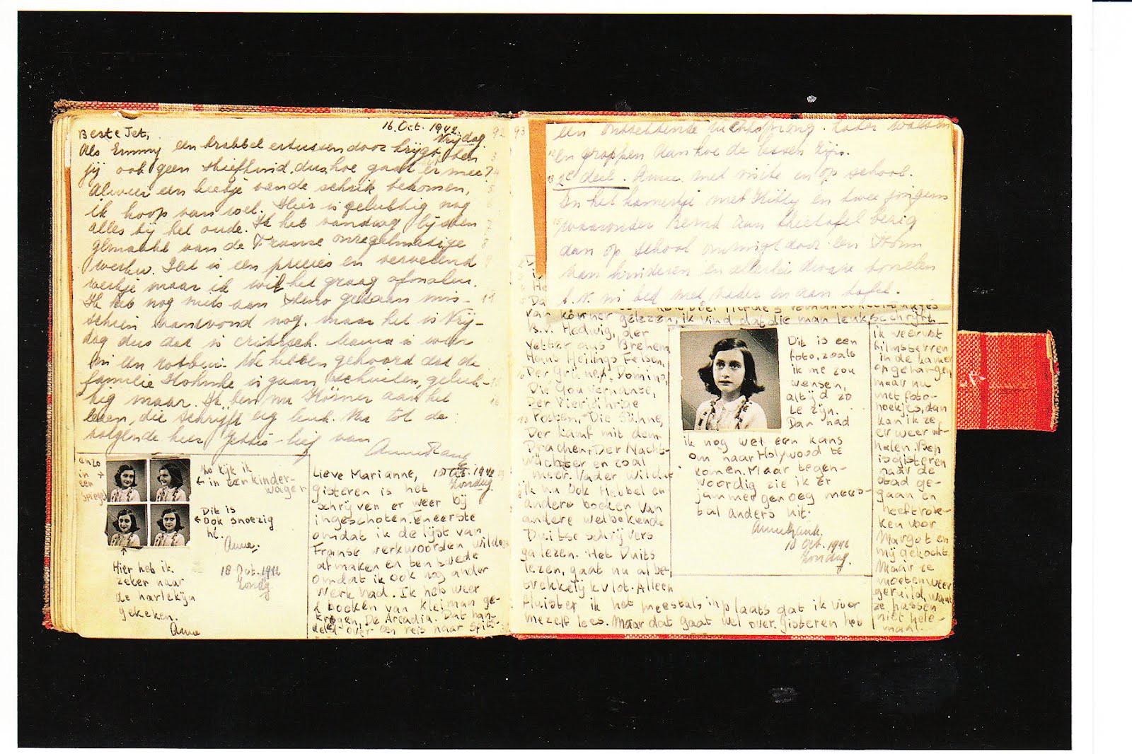 interior pages of diary