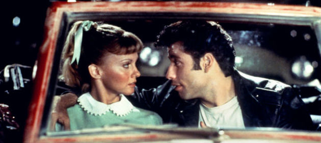 Danny and Sandy drive in scene